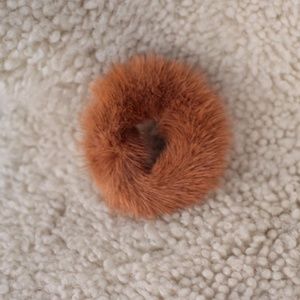 TASHA TARNO Real Mink Fur Hair Scrunchie